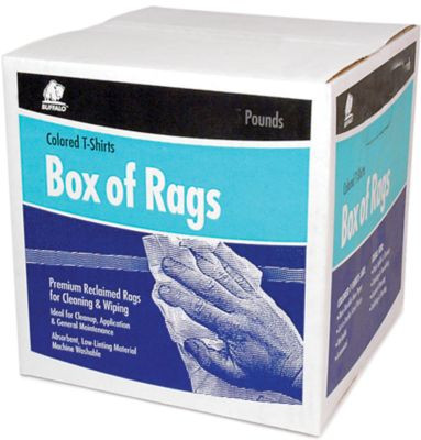 BUFFALO RAGS 10080 RAG-WIPING COLOR 4LB BOX