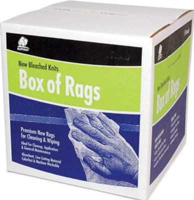 BUFFALO RAGS 12024 NEW WHITE KNIT WIPERS 25#