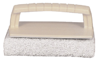 STARBRITE 40129 SCRUB PAD W-HANDLE FINE WHITE