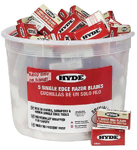 HYDE TOOLS 49500 RAZOR BLADES PAIL 100   5-PACK