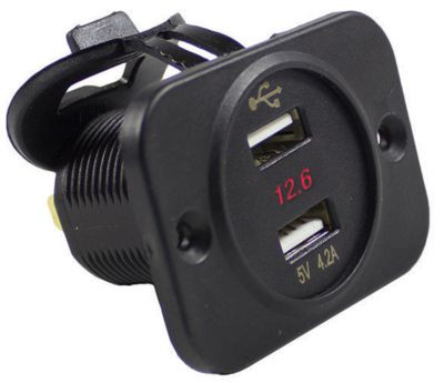 WIRTHCO 20602 DUAL USB PORT WITH VOLT METER