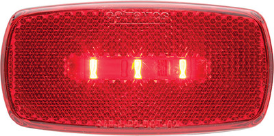 OPTRONICS MCL32RBBP LEDMARK LGHT OVL BLK BSE RED