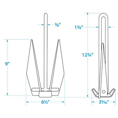 SEACHOICE 50-41160 PWC ANCHOR KIT  FLUKE STYLE