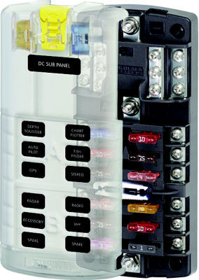 BLUE SEA SYSTEMS 5032-BSS FUSE BLOCK STB SPLITBUS 12CIR