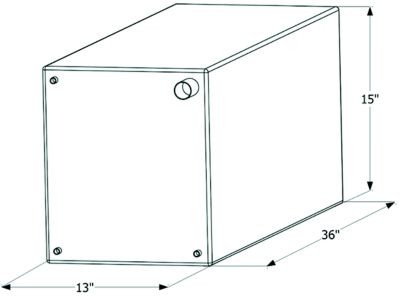 ICON TECHNOLOGIES 12727 FRESH WATER TANK 36X15X13 30G