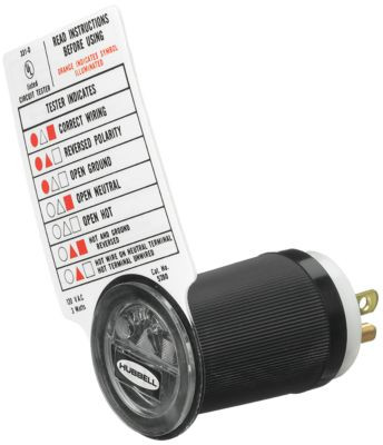 HUBBELL HBL5200 RECEPTACLE CIRCUIT TESTER