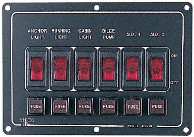 SEA-DOG LINE 422210-1 SWITCH PANEL-HORIZONTAL 6 ALUM