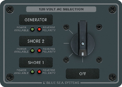 BLUE SEA SYSTEMS 8366 AC ROTARY PNL 120VAC/32A OFF+3