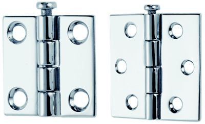 PERKO 1293DP4CHR 2 X2  REM PIN BUTT HINGE (1PR