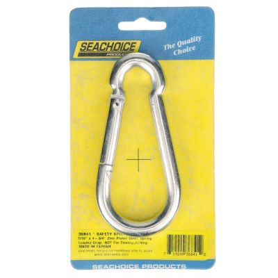 SEACHOICE 50-36841 SFTY SPRING HOOK-ZINC PLT-7/16