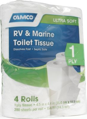 CAMCO RV 40276 TOILET TISSUE 1PLY 4/PK 250