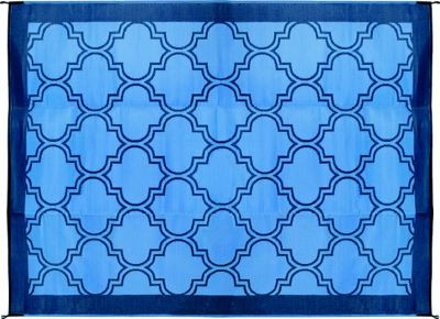 CAMCO RV 42876 OUTDOOR MAT 6'X9' BLUE/BLUE