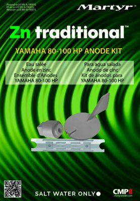 MARTYR ANODES CMY80100KITZ ANODE YAM 80-100HP KIT ZN