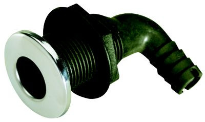 SEACHOICE 50-18551 THRU HULL W/SS COVER-1" 90 DEG