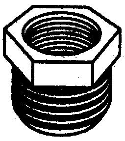 BRASS FITTINGS RB3412 HEX BUSHING 3/4X1/2