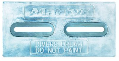 MARTYR ANODES CMDIVERMINI HULL ANODE 4INX6IN PLATE