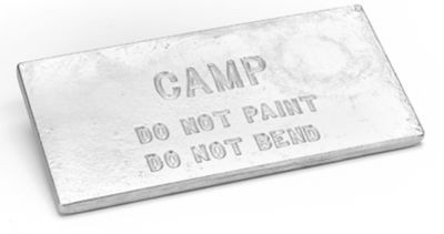 CAMP ZINC ZP2 1/2  X 6  X 12  ZINC PLATE