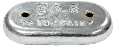 B & S ANODES BSMB12 OVAL ZINC W/2 HOLES 9IN X 4IN