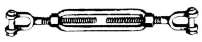 CHICAGO HARDWARE 30793 TURNBUCKLE J&J GALV 1/2IN X 12
