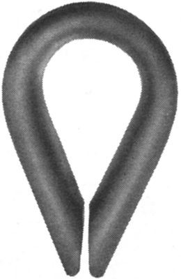 CHICAGO HARDWARE 225359 THIMBLE ROPE GALV 1/2IN