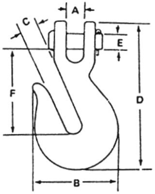 CHICAGO HARDWARE 237109 CHAIN HOOK HITEST SELFCOL 5/16