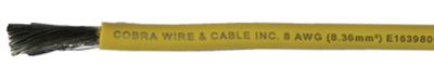 COBRA WIRE &CABLE A2008T04100FT 8GA YEL TINNED WIRE 100FT