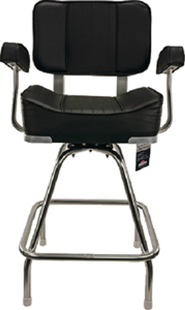 SPRINGFIELD MARINE 1020009 DLX CAPTAIN CHAIR BLK 4 LEG