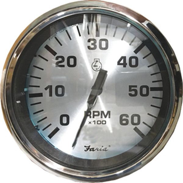 FARIA INSTRUMENTS F36004 SPUN SILVER TACH GAS 6K