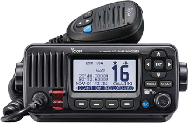 ICOM M424G BLACK 41 USA VHF MARINE TRANSCEIVER W/GPS