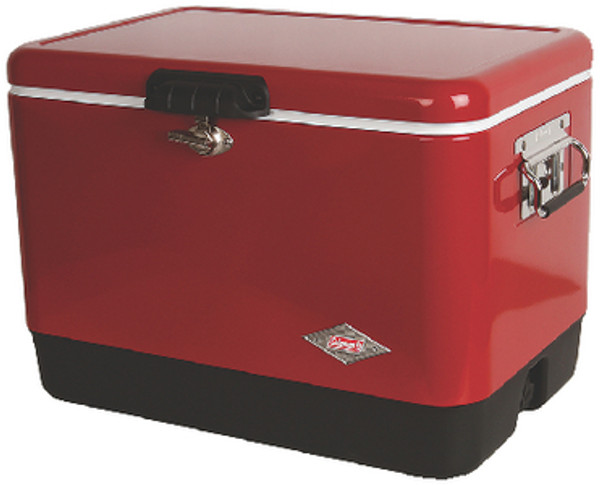 COLEMAN  3000003539 COOLER 54QT STEEL RED/BLK