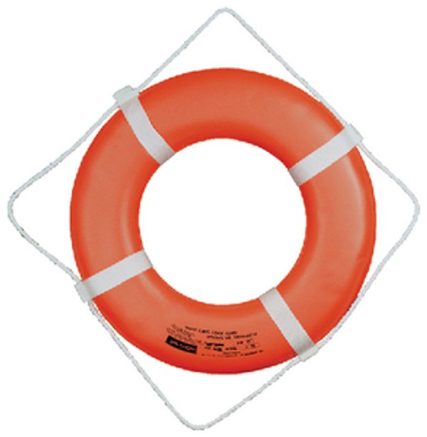 CAL JUNE BOUYS GO-30 30  ORANGE RING BUOY W/STRAPS