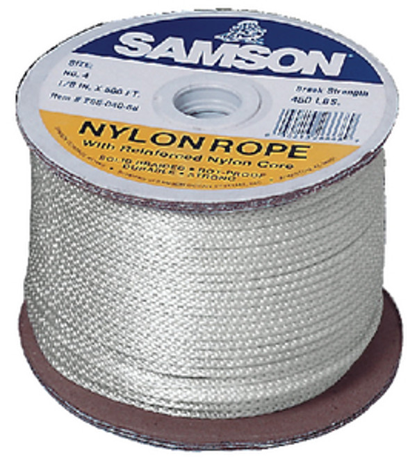 SAMSON ROPE 019 012 005 030 SOLID BRAID NYLON 3/16 X 500FT