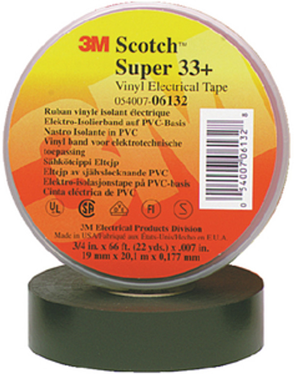 3M 06132 33+ ELECTRICAL TAPE 3/4 X 66