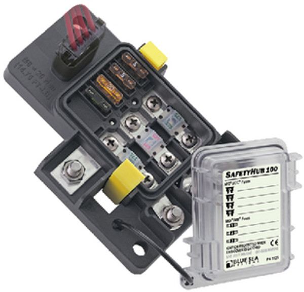 BLUE SEA SYSTEMS 7725 FUSE BLOCK SAFETYHUB 100