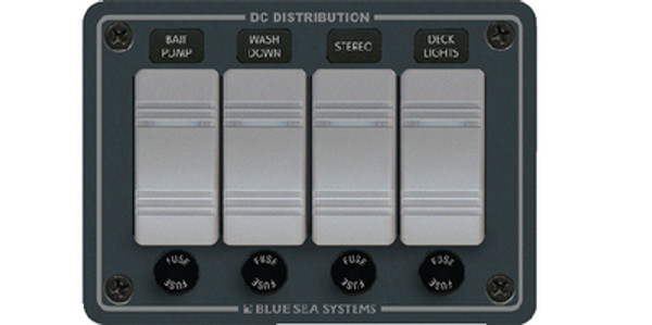 BLUE SEA SYSTEMS 8262 4 SWITCH POWER DIST. PANEL