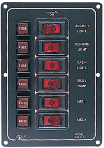 SEA-DOG LINE 422110-1 ALUMINUM 6 SWITCH PANEL-VERT