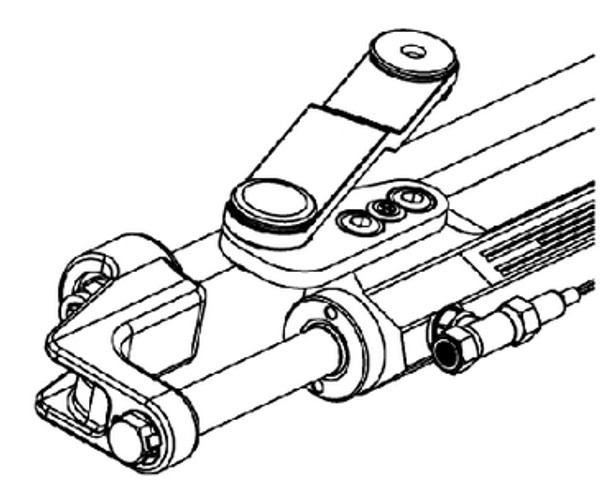 UFLEX UC128-SVS 2P CYLINDER-SILVERSTEER V 2 PORT