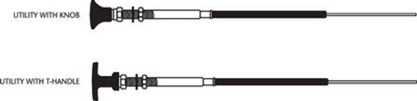 SEASTAR SOLUTIONS CC34325 33 LU CABLE W/KNOB T HAND 25'