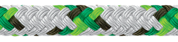 SAMSON ROPE 435020505030 XLS3 8MM WHT W/GRN TRACE 500'