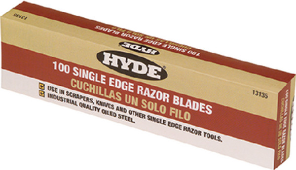 HYDE TOOLS 13135 SINGLE EDGE RAZOR BLADES 100PK