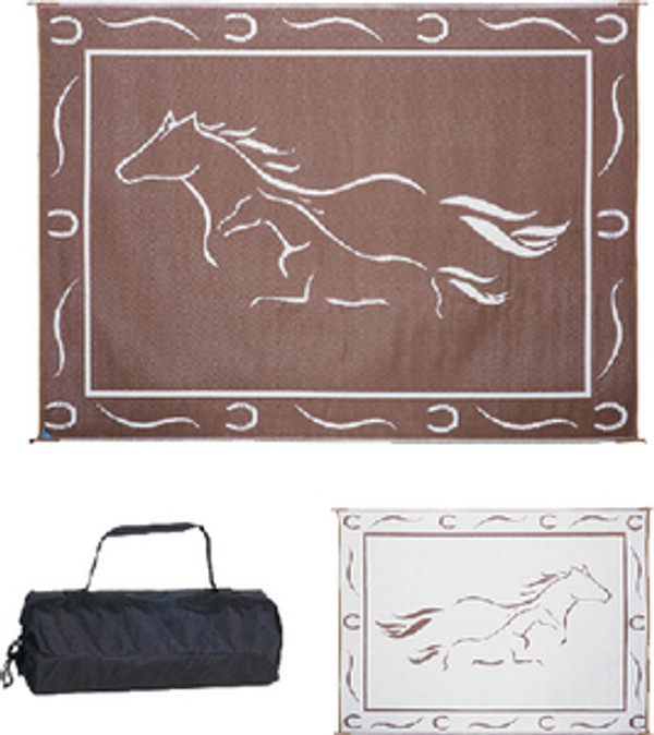 MING'S MARK INC GH8187 MAT-HORSES 8'X18' BROWN-WHITE