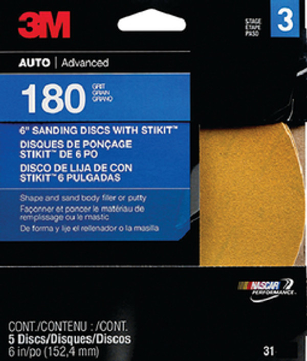 3M 31443 STIKIT GOLD 6 IN. DISC. 80A PK