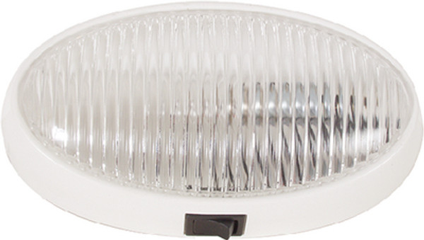 OPTRONICS RVPL7CP PORCH LIGHT OVAL W/SWITCH CLR