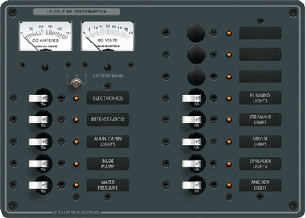 BLUE SEA SYSTEMS 8068 BREAKER PANEL DC 13 POS