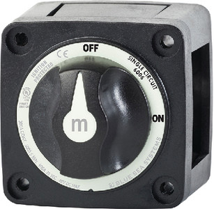BLUE SEA SYSTEMS 6006200 SWITCH M SER ON/OFF W/BLK KNOB