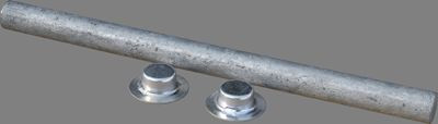 TIEDOWN ENGINEERING 86189 ROLLER SHAFT 5/8"X13-1/4" GALV