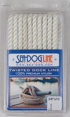 SEA-DOG LINE 301110010WH-1 TWISTED NYLON DL 3/8 X10' WHT