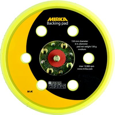 MIRKA ABRASIVES 106SGV 6" SOFT PAD 5H VAC