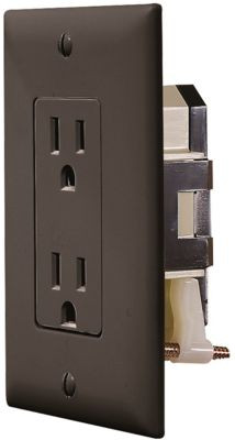 RV DESIGNER S817 BLK DUAL OUTLET W/COV-PLATE