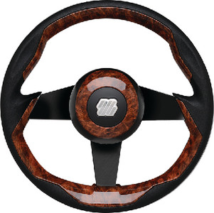 UFLEX GRIMANI BR/B STEERING WHL-BURL GRIP BLK SPK